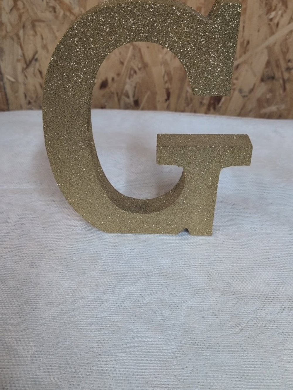 Lg Glitter Decorative Letter G - Gold